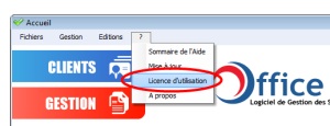 Saisir la licence Office GSP